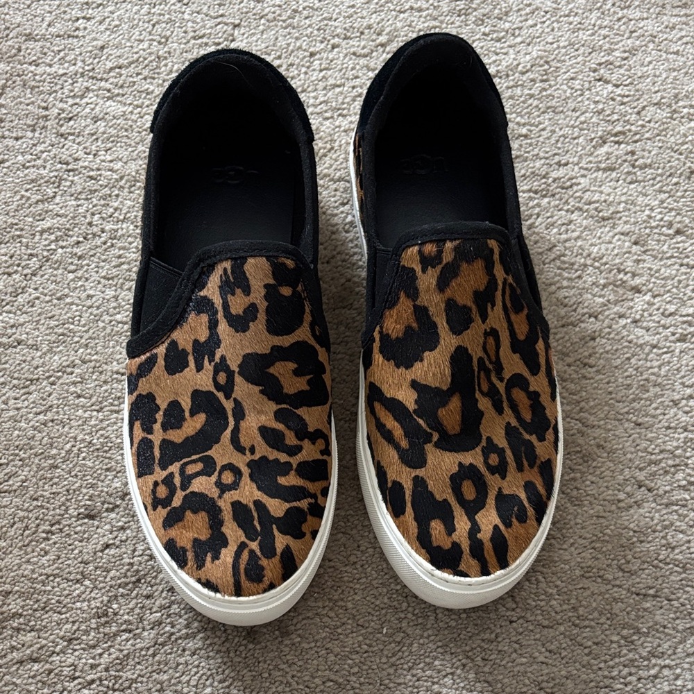 Ugg leopard slip on shoes